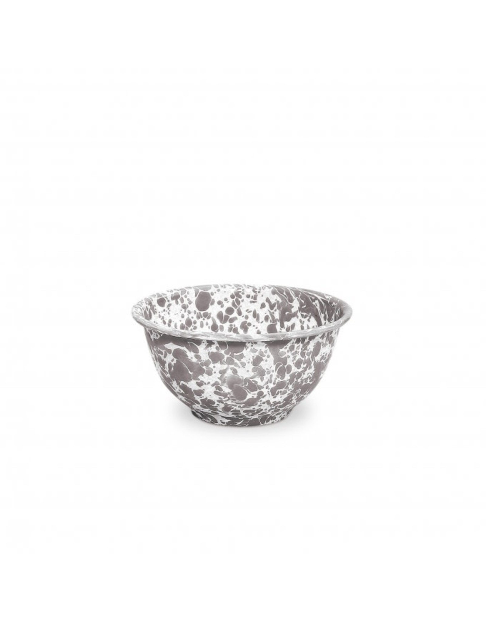 Enamelware 14 oz Small Footed Bowl Splatterware Grey