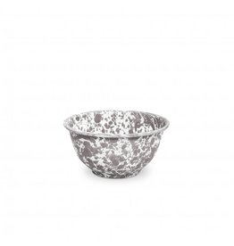 Grey Marble Splatter 14 oz Small Footed Bowl