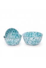 Turquoise Marble Splatter 3-pc Mixing Bowl Set