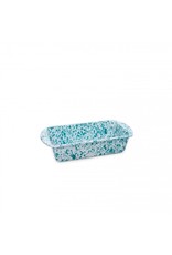 Enamelware Splatterware Loaf Pan Turquoise