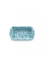 Enamelware Splatterware Loaf Pan Turquoise