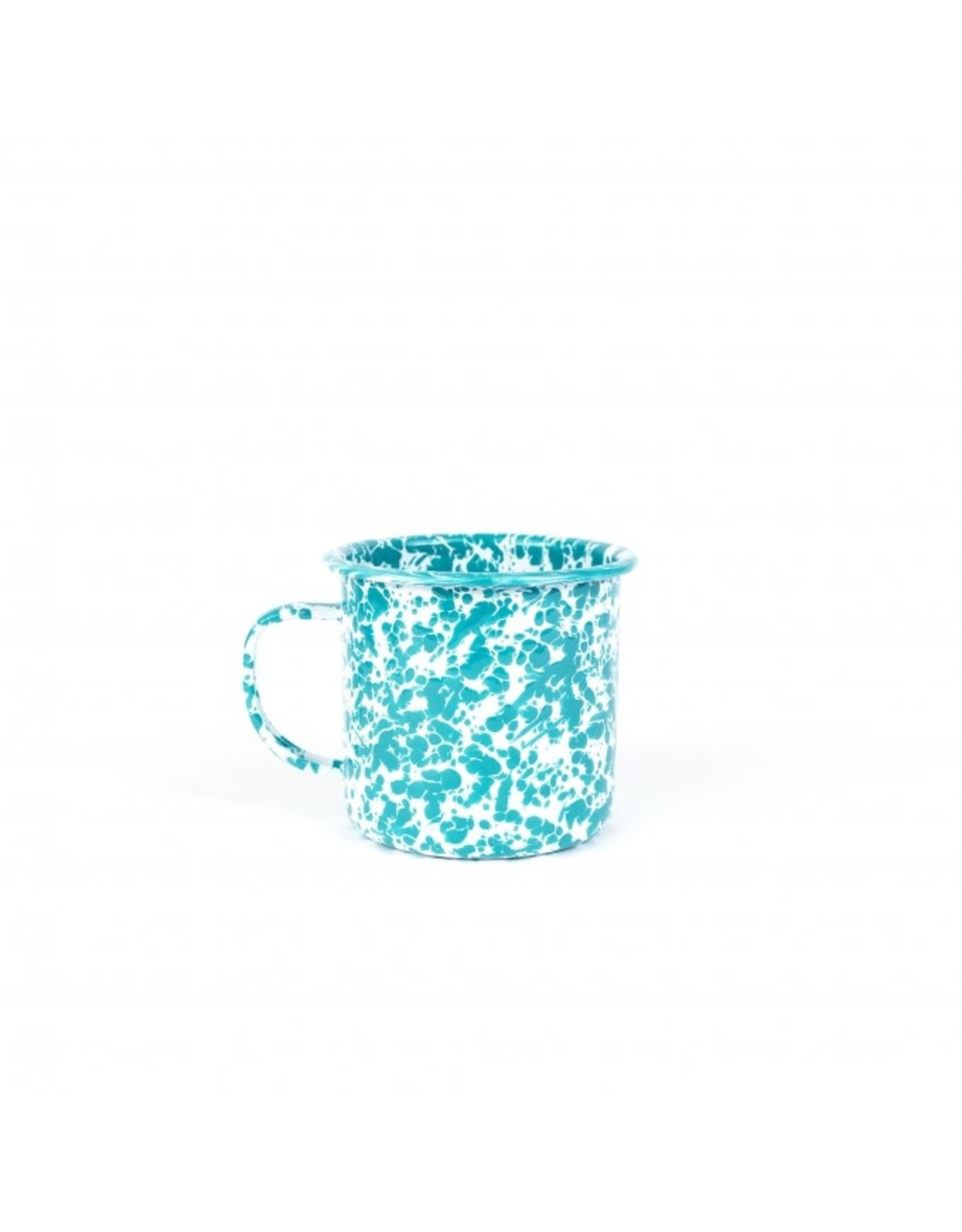 Enamelware16 oz Mug Splatterware Turquoise