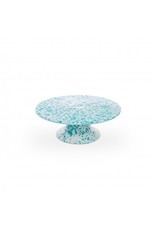 Turquoise Marble Splatter 11" Cake Stand