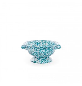 Turquoise Marble Splatter Small Berry Colander