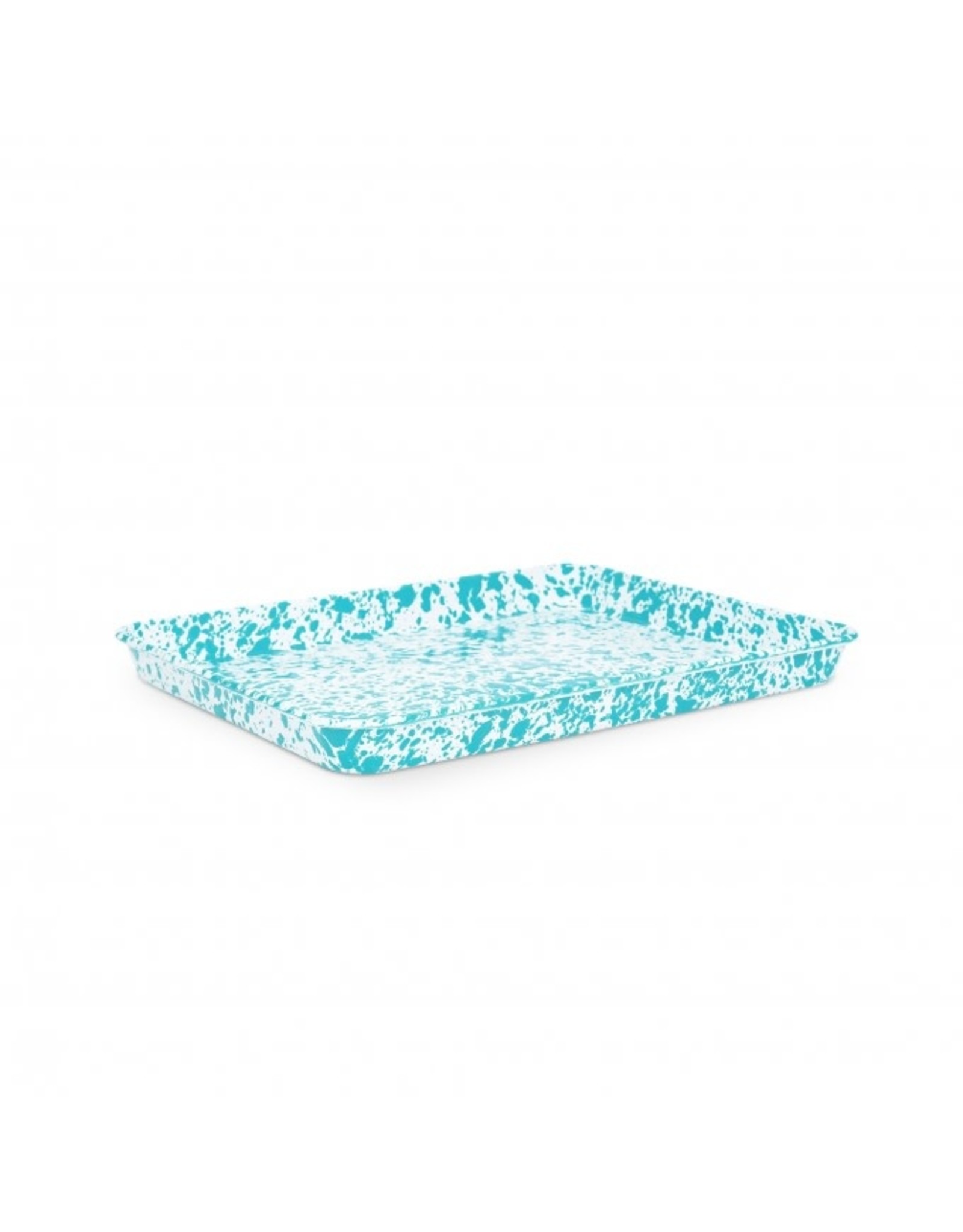 Turquoise Marble Splatter Rectangle/Jelly Roll Tray