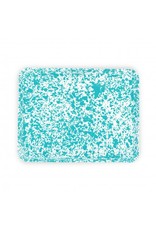 Turquoise Marble Splatter Rectangle/Jelly Roll Tray