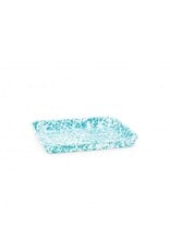 Enamelware Small Rectangle Tray Splatterware Turquoise