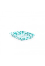 Turquoise Marble Splatter Small Roasting Pan