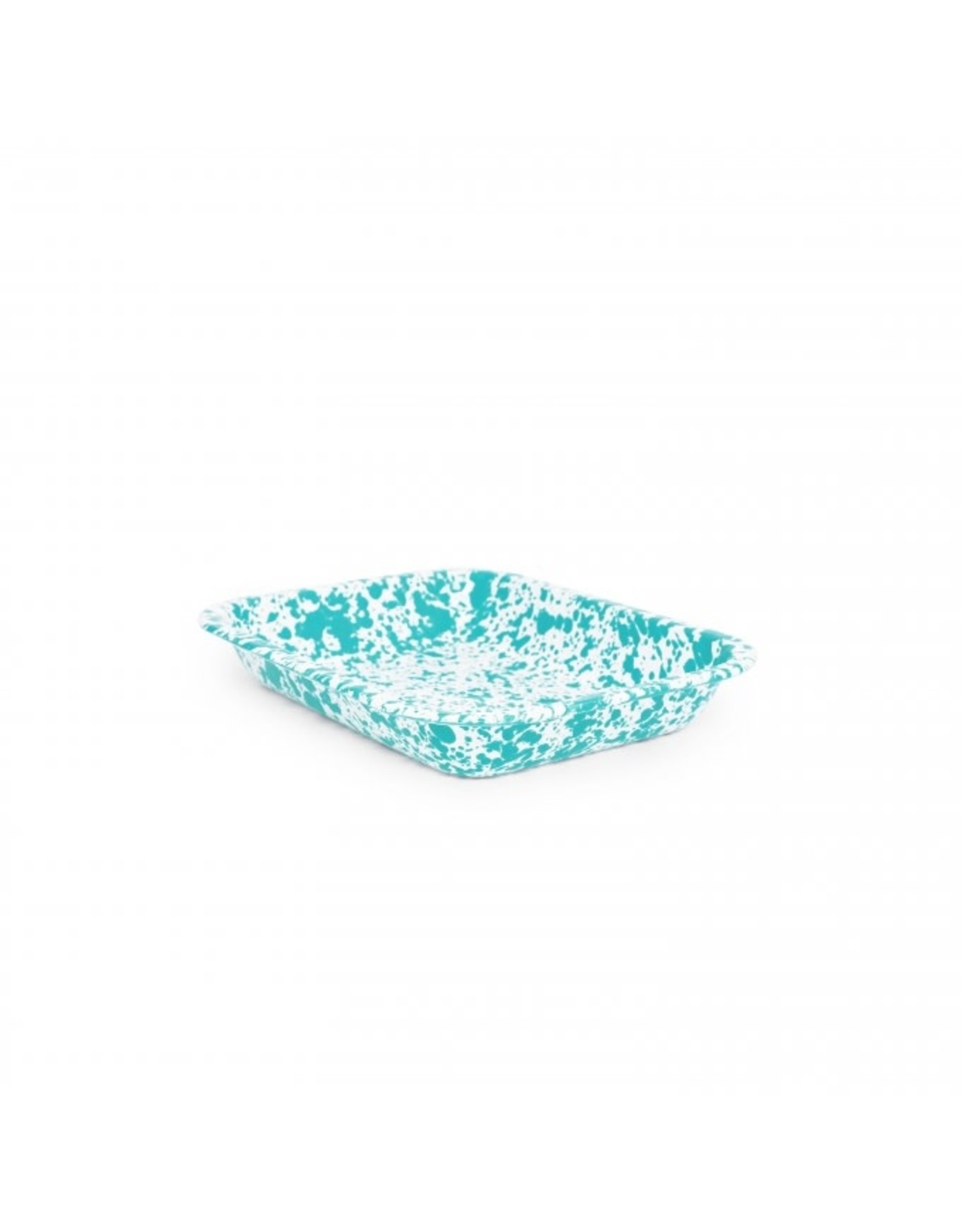 Turquoise Marble Splatter Small Roasting Pan
