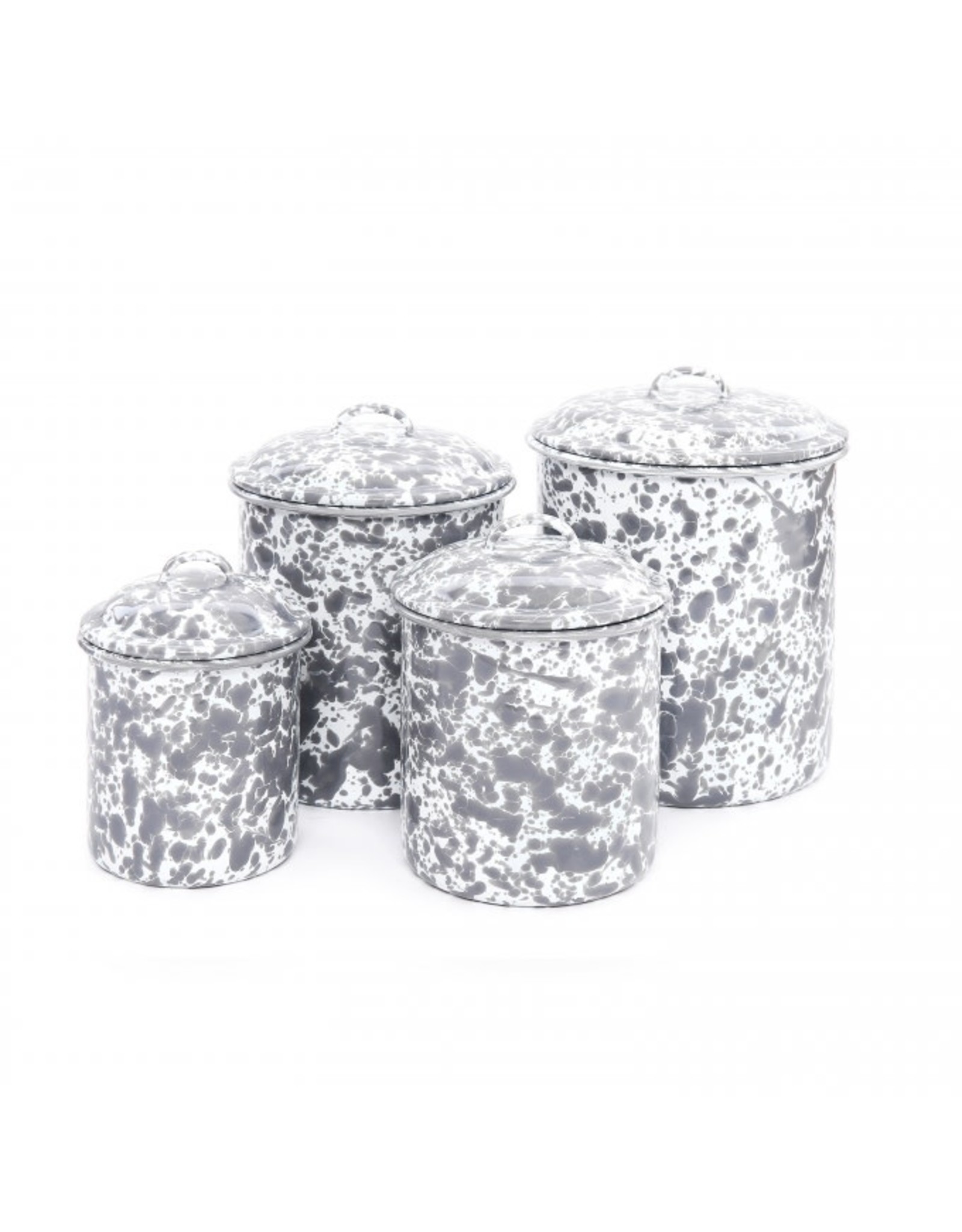 Grey Marble Splatter 4-pc Canister Set