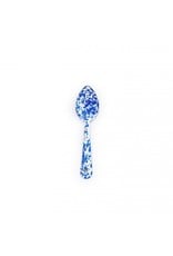 Enamelware 8" Medium Spoon Splatterware Blue