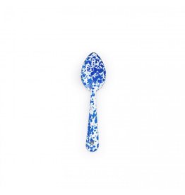 Enamelware 8" Medium Spoon Splatterware Blue