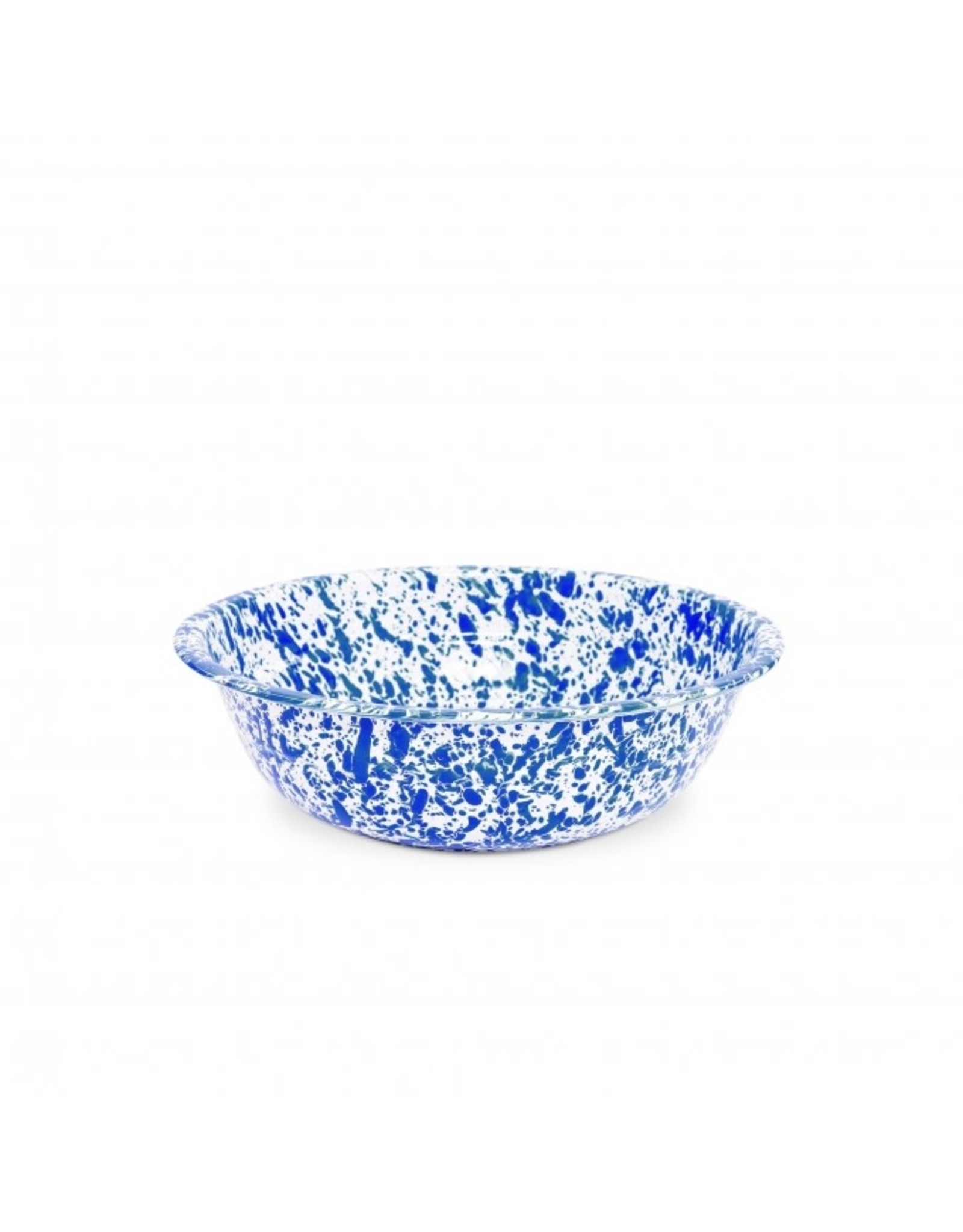 Enamelware  4 qt Small Basin Splatterware Blue