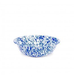 Enamelware  4 qt Small Basin Splatterware Blue