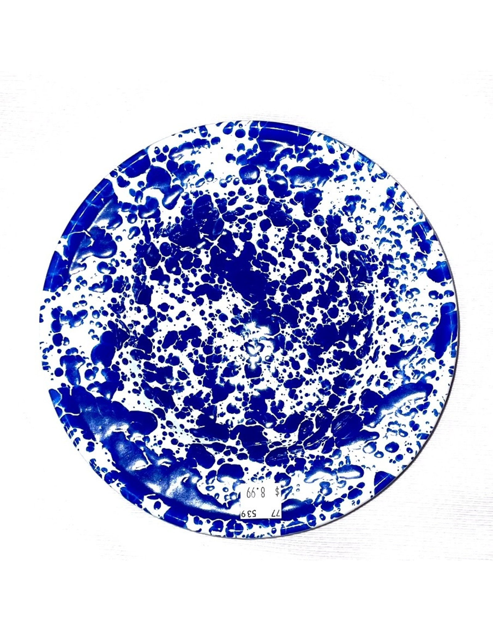 Blue Marble Splatter Raised Salad Plate