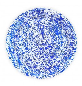 Blue Marble Splatter 16" Large Round Tray