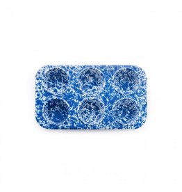 Blue Marble Splatter 6 Cup Muffin Tin
