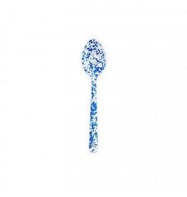 Enamelware 12" Serving Spoon Splatterware Blue