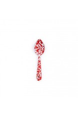 Enamelware Medium Spoon Splatterware Red