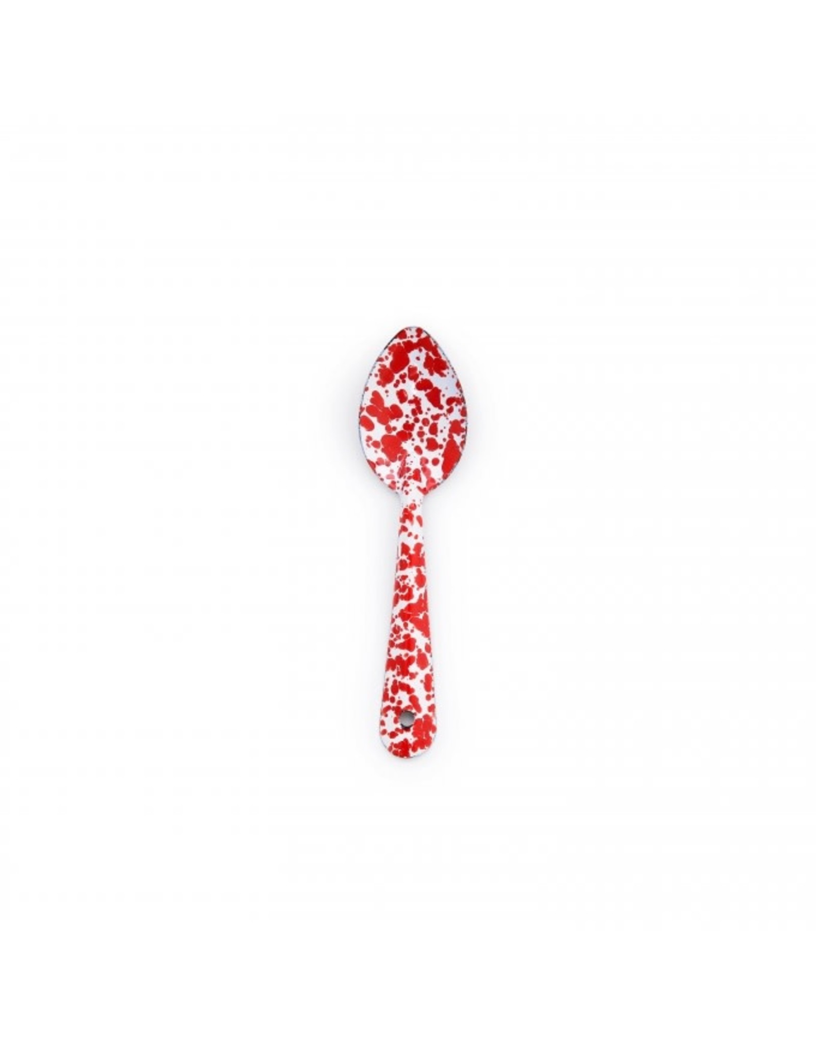Enamelware Medium Spoon Splatterware Red