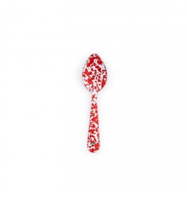 Enamelware Medium Spoon Splatterware Red