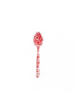 Enamelware Large Serving Spoon Red Splatterware