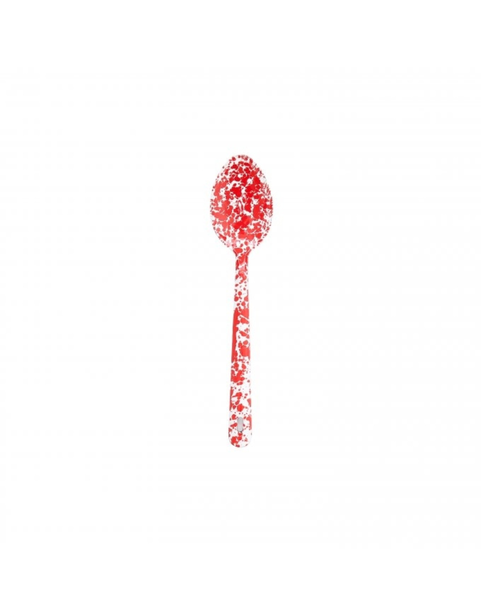 Enamelware Large Serving Spoon Red Splatterware