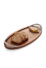 Nambe Braid Serving Board with Dipping Dish