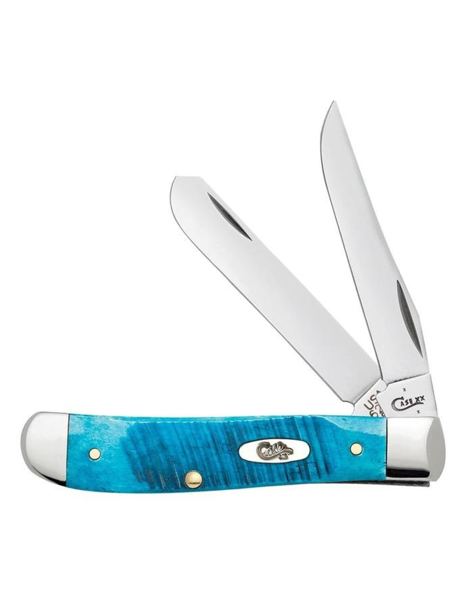 Caribbean Blue  Bone Sawcut Jig Mini Trapper