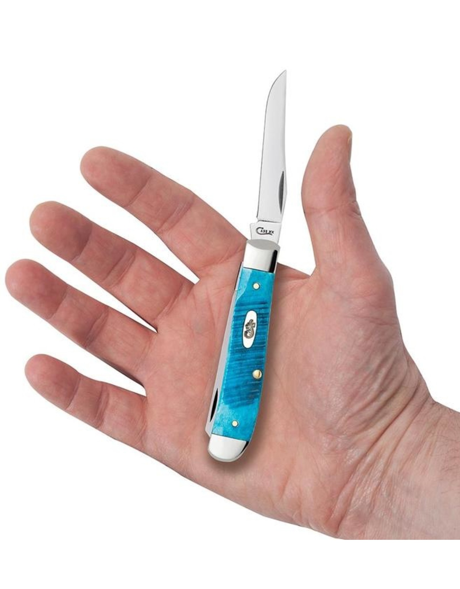 Caribbean Blue  Bone Sawcut Jig Mini Trapper