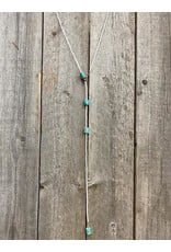 J.Forks White Seed Bead and Imperial Jasper Lariat Necklace