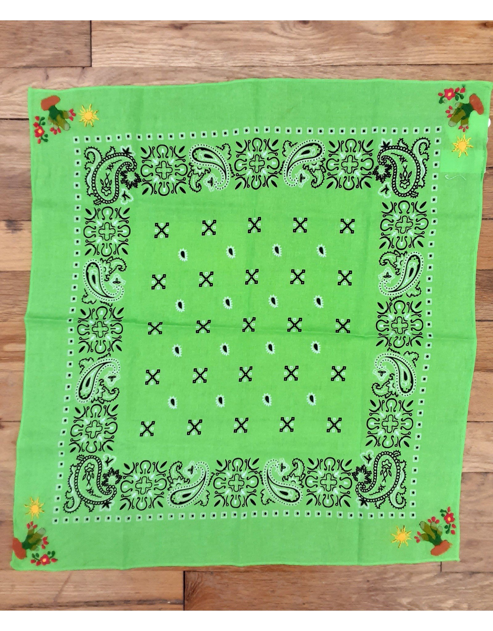 Embroidered Cactus Bandana