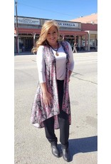 Snake Print Sleeveless Kimono