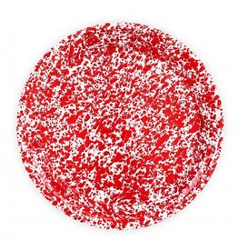 Red Marble Splatter 20" Round Tray