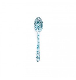 Turquoise Marble Splatter 12" Large Slotted Spoon