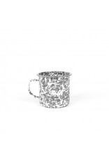 Enamelware 16 oz Mug Splatterware Grey