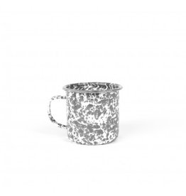 Enamelware 16 oz Mug Splatterware Grey