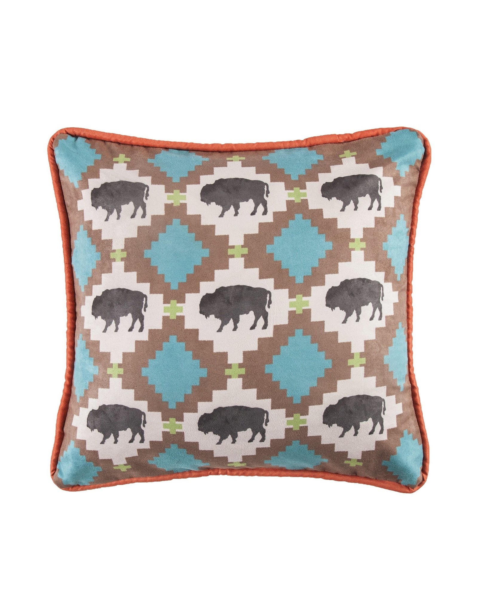 Multi Buffalo Design Pillow