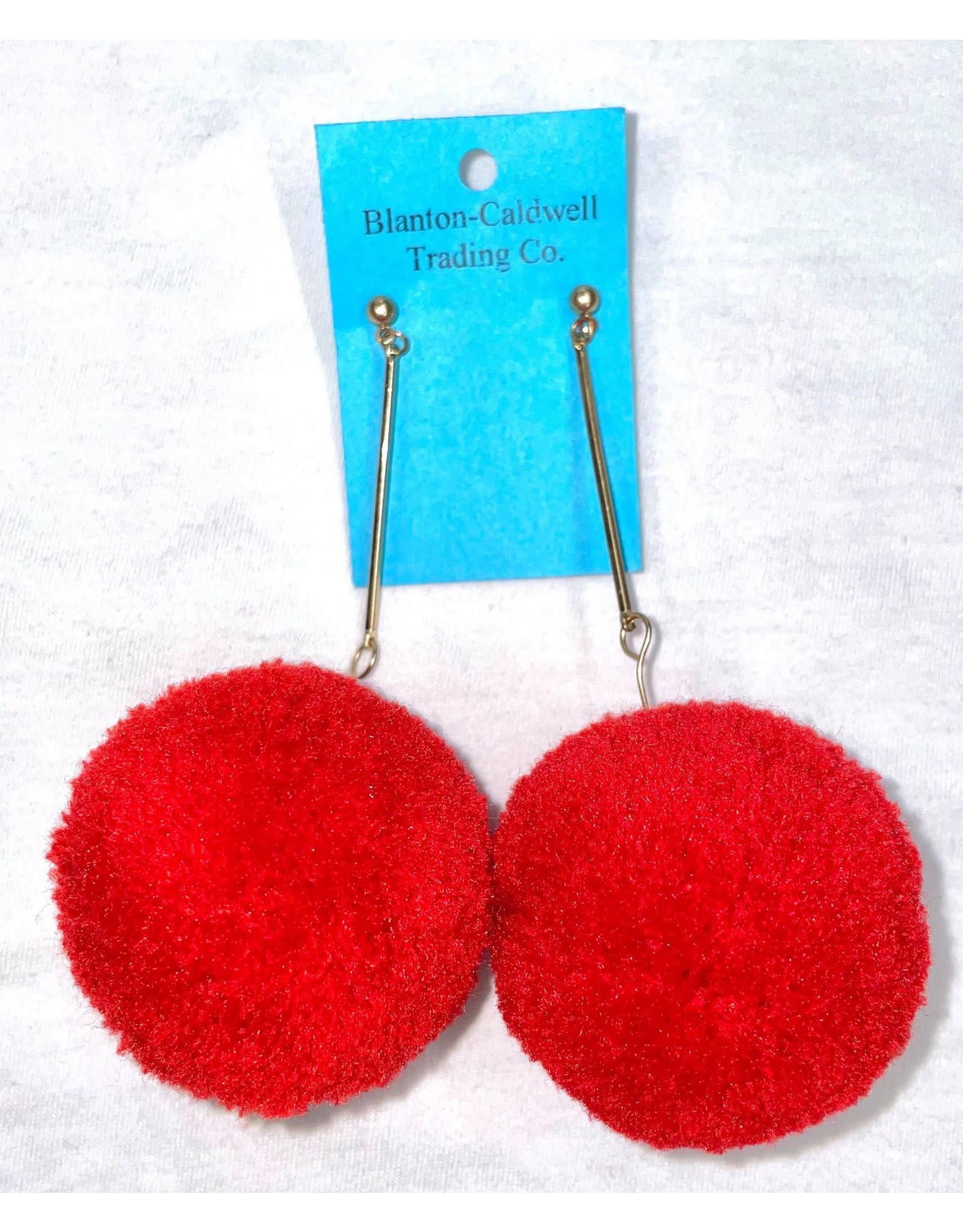 Buy Art By Sargam Handicrafts Woolen Material Blue Pom Pom Earrings with  Contrast Beads For Women And Girls_Blue at Amazon.in