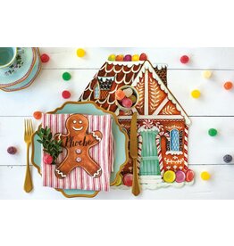 Hester & Cook Die-Cut Gingerbread House Coloring Placemat - Set of 12