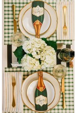 Hester & Cook Dark Green Painted Check Placemat - 24 Sheets
