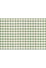 Hester & Cook Dark Green Painted Check Placemat - 24 Sheets