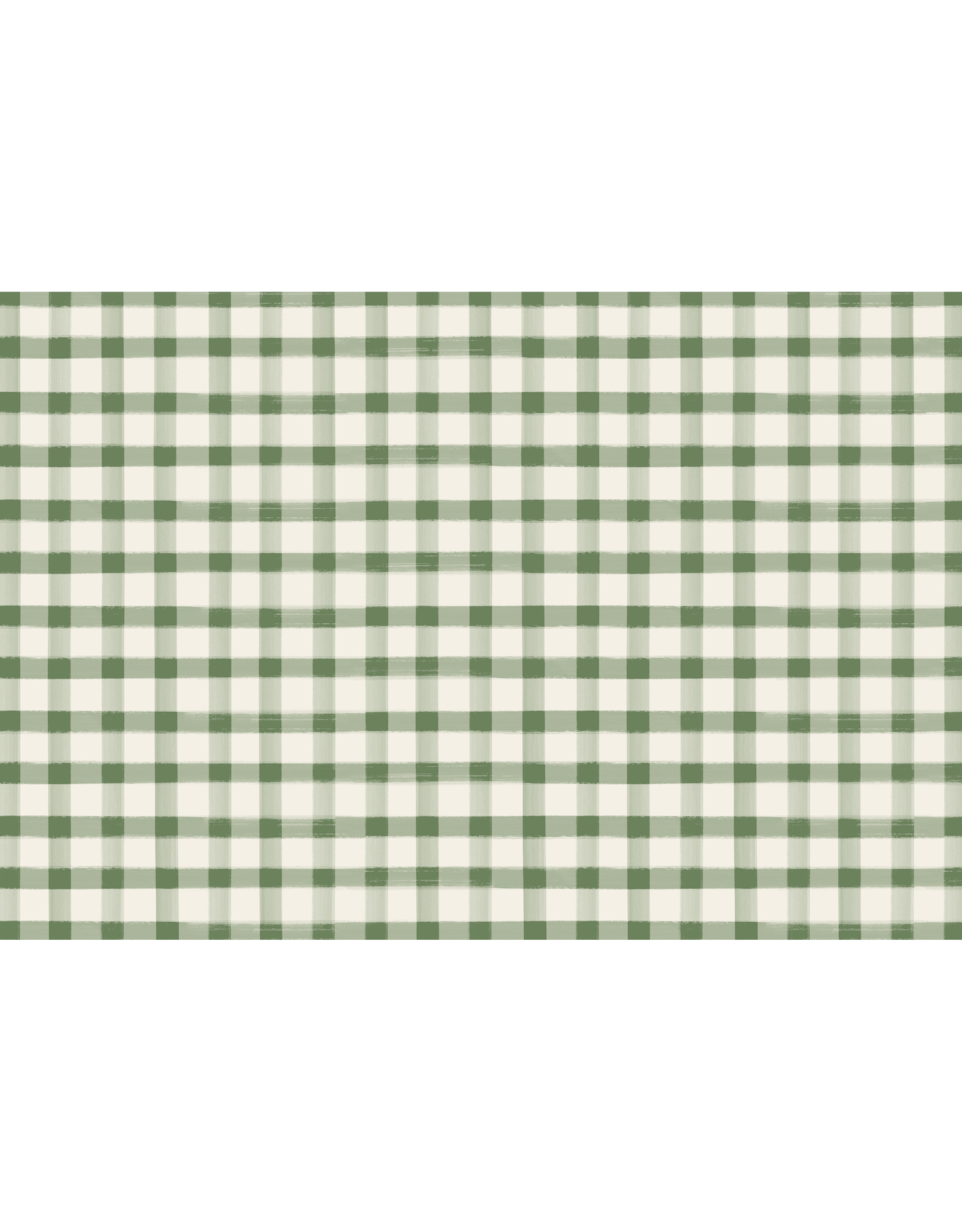 Hester & Cook Dark Green Painted Check Placemat - 24 Sheets