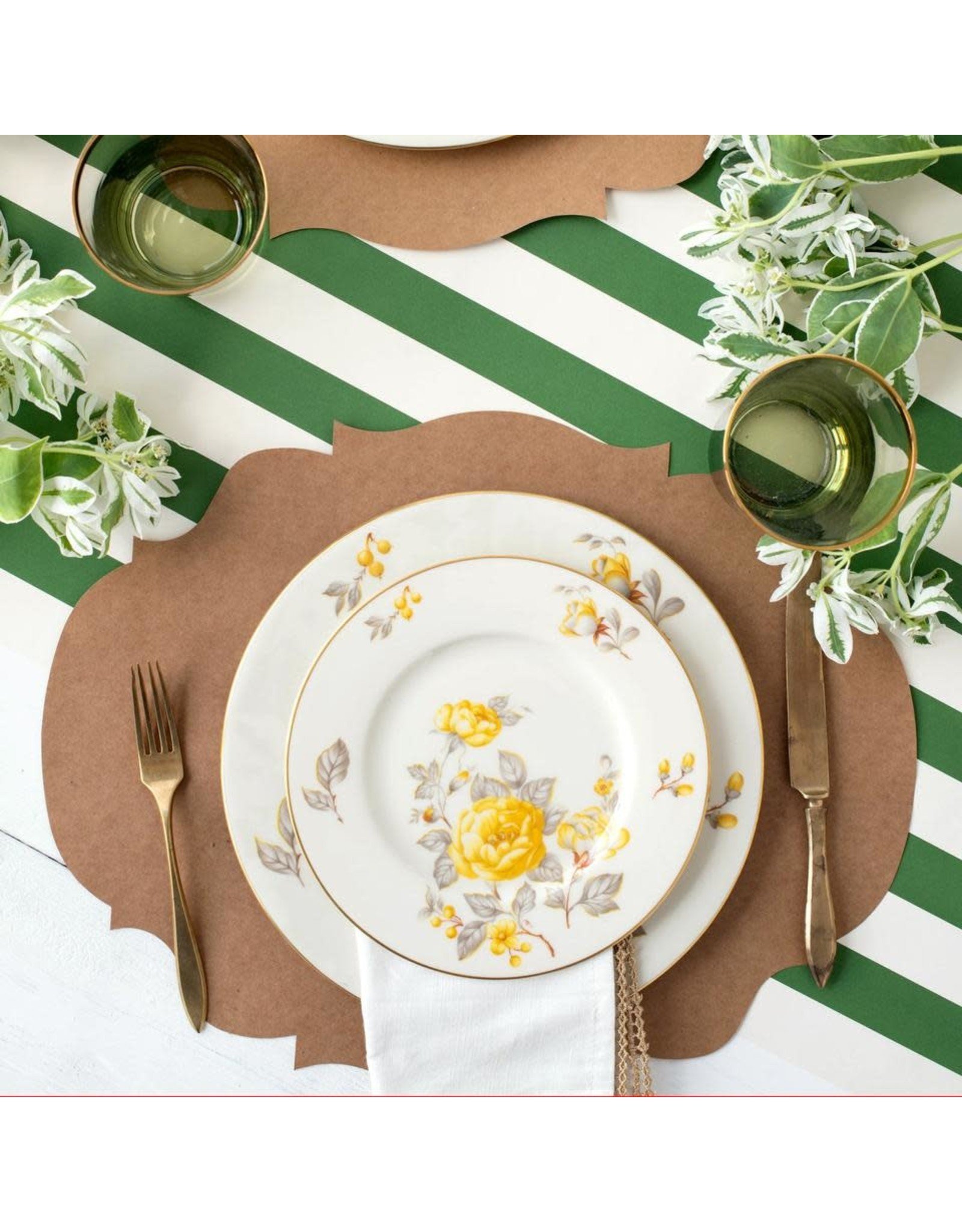 Hester & Cook Die-Cut Gold French Frame Placemat - 12 Sheets