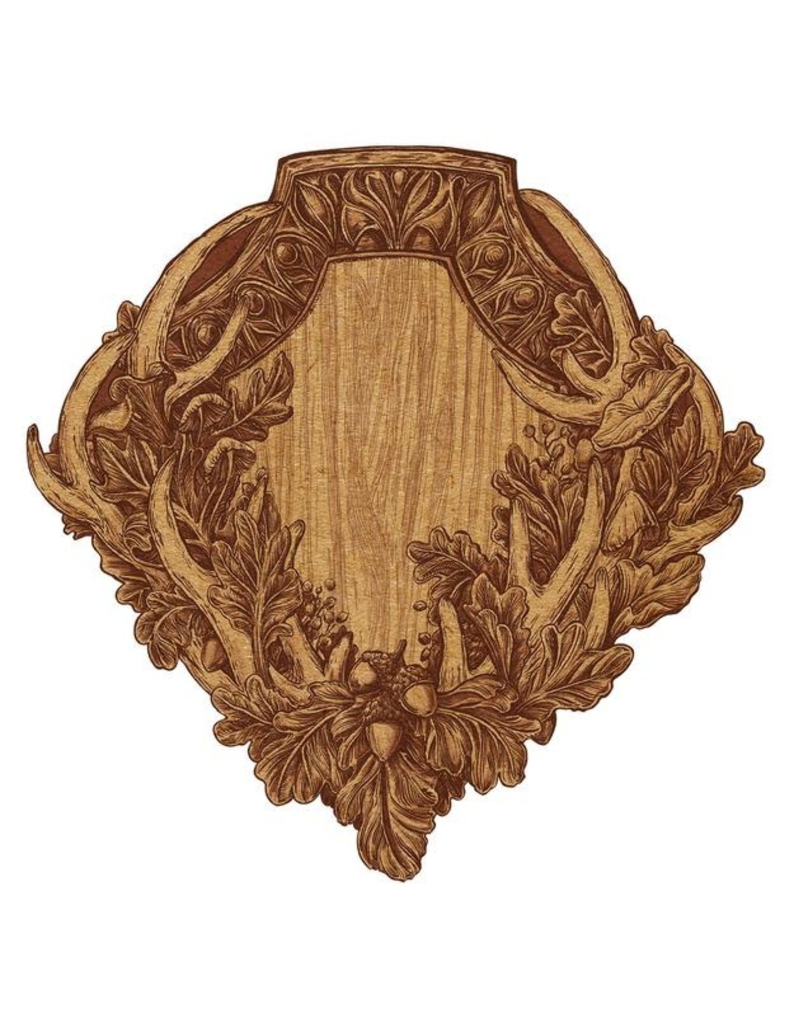 Hester & Cook Die-Cut Oak & Antler Crest Placemat - 12 Sheets