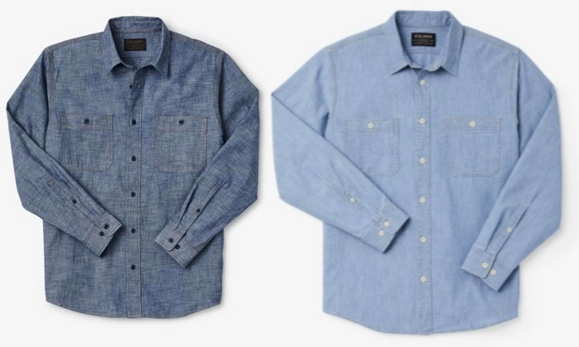 Tシャツ・カットソー FILSON SS25 CHAMBRAY CPO SHIRT (FMCAM0011 W0132482) Filson Chambray CPO Shirt - Blanton-Caldwell