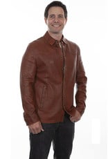 Scully Lambskin Western Cut Leather Shirt Jacket