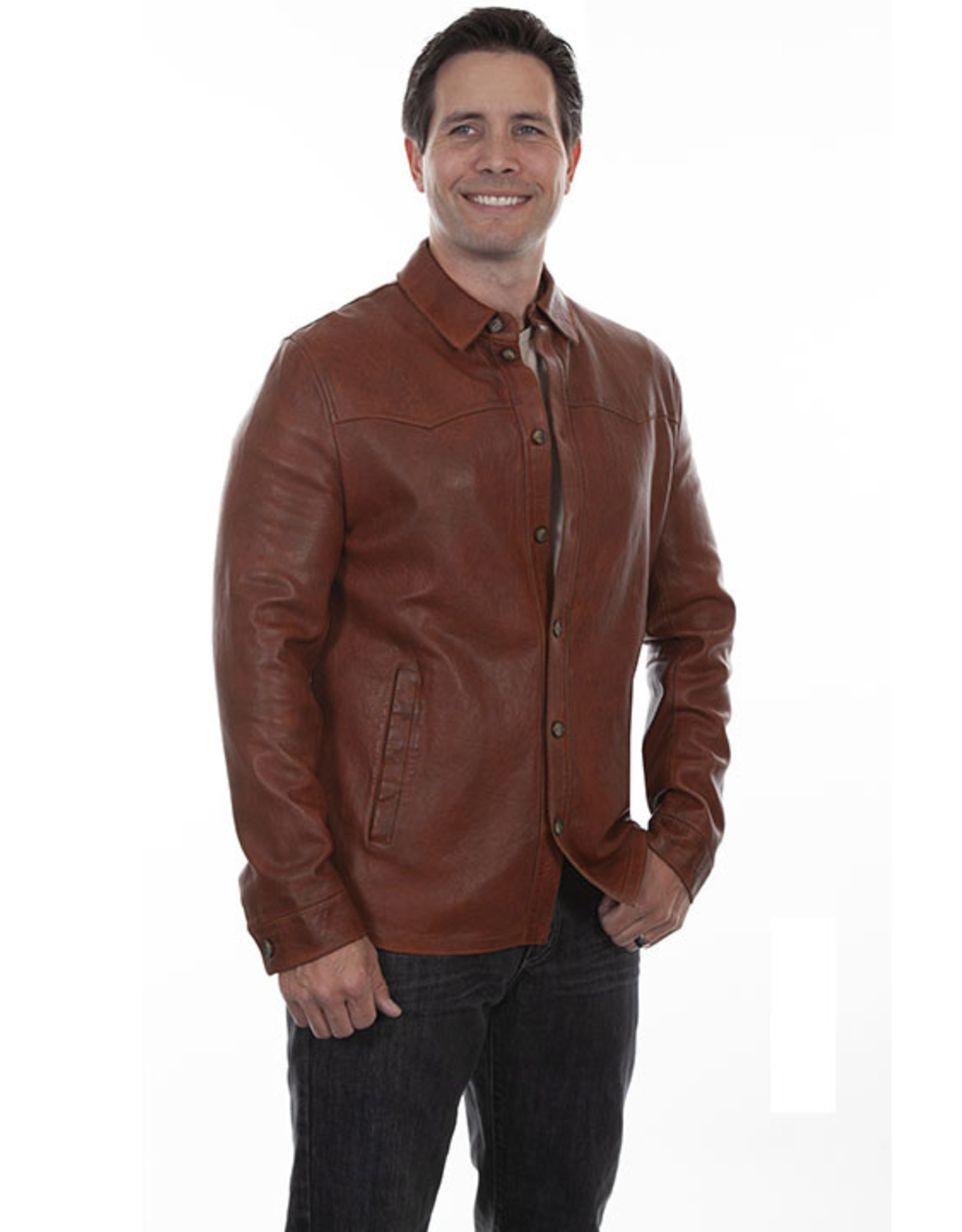 western cut leather jacket