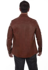 Scully Lambskin Western Cut Leather Shirt Jacket