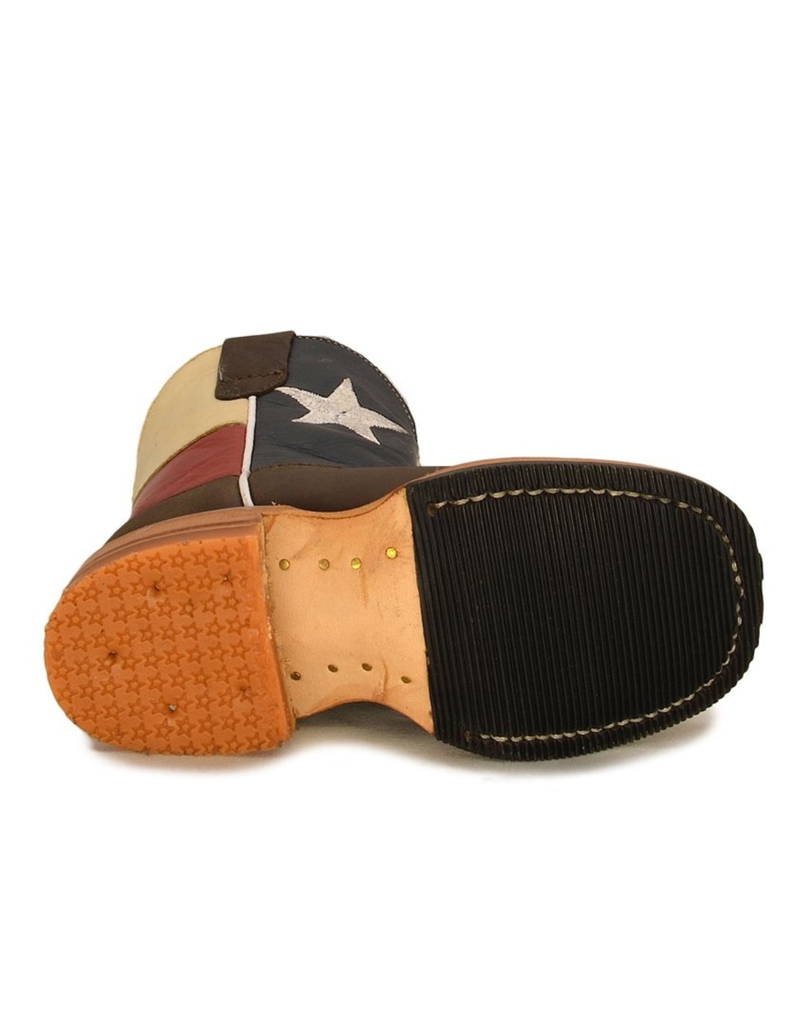 Kids Texas Flag Leather Boots